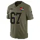 ＃67 Men's Jamil Muhammad Olive Limited Cleveland Browns 2025 Salute to Service Jersey