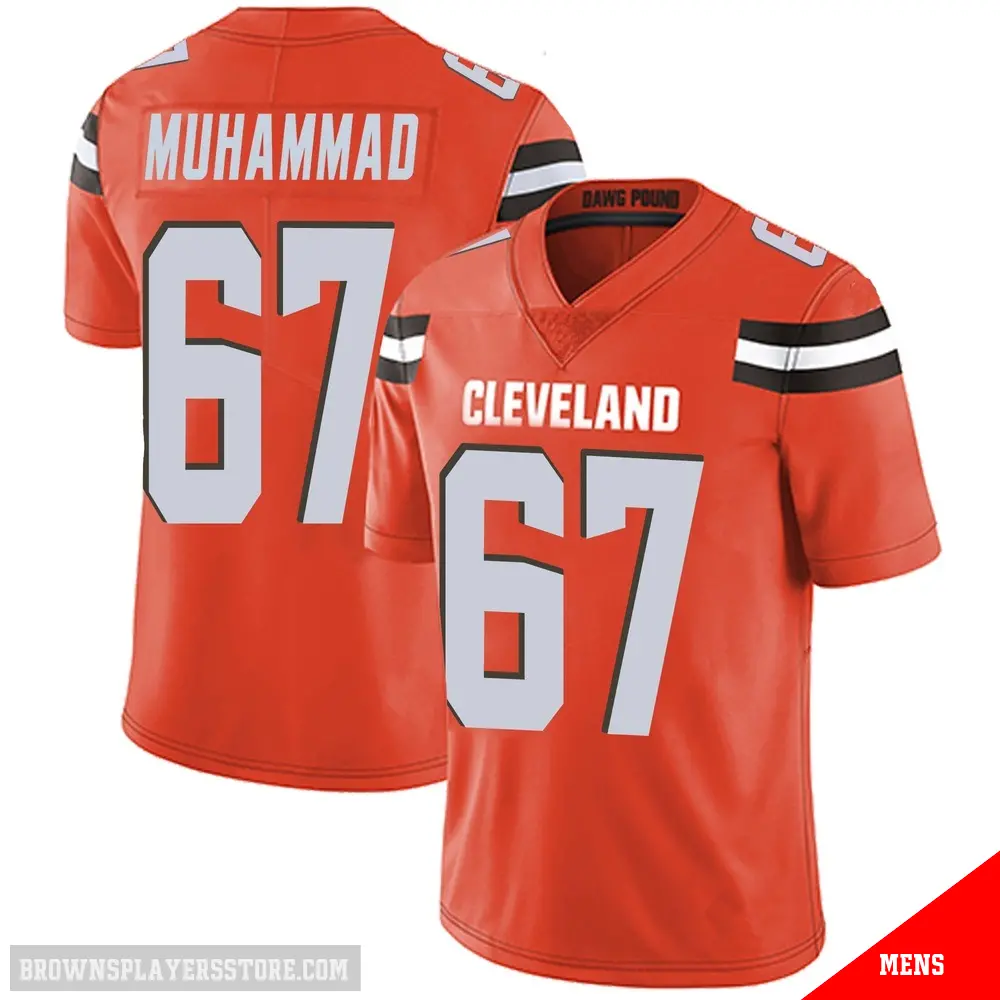 ＃67 Men's Jamil Muhammad Orange Limited Cleveland Browns Alternate Vapor Untouchable Jersey