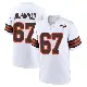 ＃67 Men's Jamil Muhammad White Game Cleveland Browns 1946 Collection Alternate Jersey