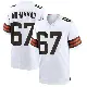 ＃67 Men's Jamil Muhammad White Game Cleveland Browns Jersey