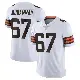 ＃67 Men's Jamil Muhammad White Limited Cleveland Browns Vapor Untouchable Jersey