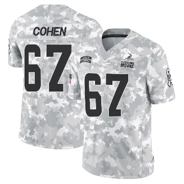 ＃67 Men's Javion Cohen Arctic Camo Limited Cleveland Browns 2024 Salute to Service Jersey