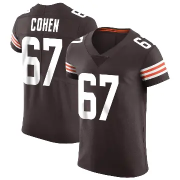 ＃67 Men's Javion Cohen Brown Elite Cleveland Browns Vapor Jersey