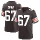 ＃67 Men's Javion Cohen Brown Game Cleveland Browns Team Color Jersey