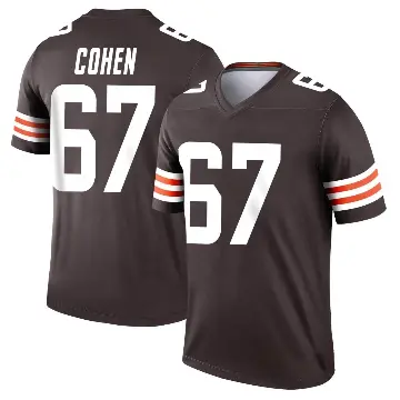 ＃67 Men's Javion Cohen Brown Legend Cleveland Browns Jersey