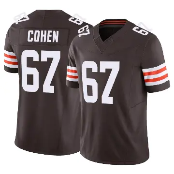 ＃67 Men's Javion Cohen Brown Limited Cleveland Browns Vapor F.U.S.E. Jersey