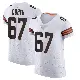＃67 Men's Javion Cohen White Elite Cleveland Browns Vapor Jersey