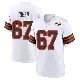 ＃67 Men's Javion Cohen White Game Cleveland Browns 1946 Collection Alternate Jersey