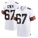 ＃67 Men's Javion Cohen White Game Cleveland Browns Jersey