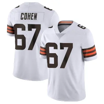 ＃67 Men's Javion Cohen White Limited Cleveland Browns Vapor Untouchable Jersey