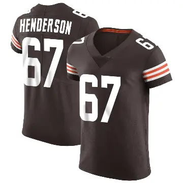 ＃67 Men's LaDarius Henderson Brown Elite Cleveland Browns Vapor Jersey