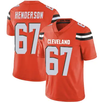 ＃67 Men's LaDarius Henderson Orange Limited Cleveland Browns Alternate Vapor Untouchable Jersey