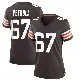 ＃67 Women's Ben Petrula Brown Game Cleveland Browns Team Color Jersey