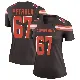 ＃67 Women's Ben Petrula Brown Legend Cleveland Browns Jersey