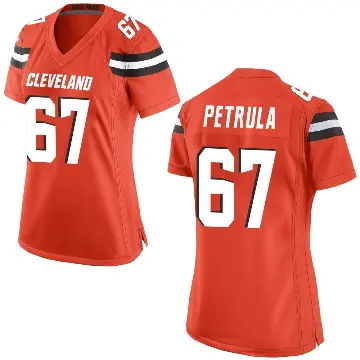 ＃67 Women's Ben Petrula Orange Game Cleveland Browns Alternate Jersey