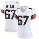 ＃67 Women's Ben Petrula White Game Cleveland Browns Jersey