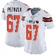 ＃67 Women's Ben Petrula White Limited Cleveland Browns Vapor Untouchable Jersey
