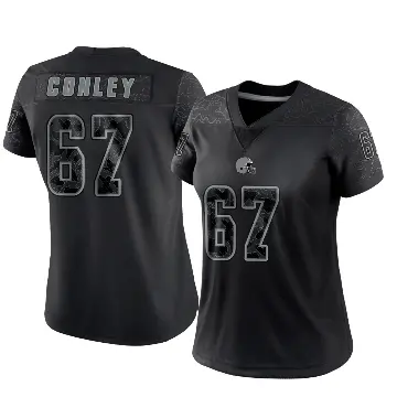 ＃67 Women's Jack Conley Black Limited Cleveland Browns Reflective Jersey