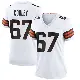 ＃67 Women's Jack Conley White Game Cleveland Browns Jersey