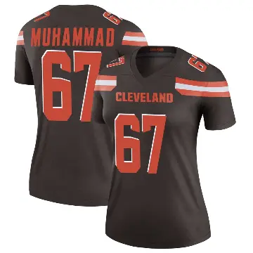 ＃67 Women's Jamil Muhammad Brown Legend Cleveland Browns Jersey