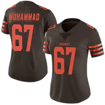 ＃67 Women's Jamil Muhammad Brown Limited Cleveland Browns Color Rush Jersey