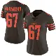 ＃67 Women's Jamil Muhammad Brown Limited Cleveland Browns Color Rush Jersey