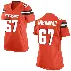 ＃67 Women's Jamil Muhammad Orange Game Cleveland Browns Alternate Jersey