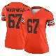 ＃67 Women's Jamil Muhammad Orange Legend Cleveland Browns Inverted Jersey