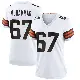 ＃67 Women's Jamil Muhammad White Game Cleveland Browns Jersey