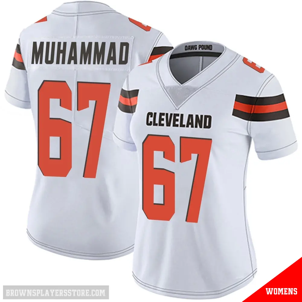 ＃67 Women's Jamil Muhammad White Limited Cleveland Browns Vapor Untouchable Jersey