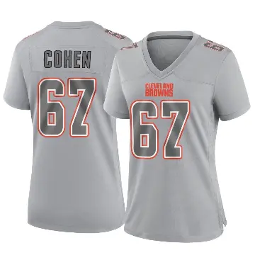 ＃67 Women's Javion Cohen Gray Game Cleveland Browns Atmosphere Fashion Jersey