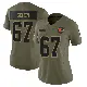 ＃67 Women's Javion Cohen Olive Limited Cleveland Browns 2025 Salute to Service Jersey
