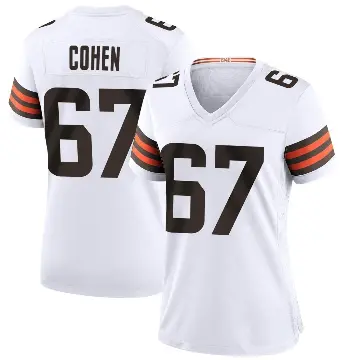 ＃67 Women's Javion Cohen White Game Cleveland Browns Jersey