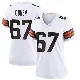 ＃67 Women's Javion Cohen White Game Cleveland Browns Jersey