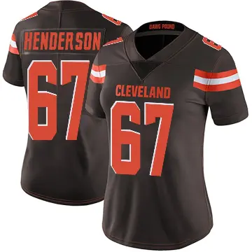 ＃67 Women's LaDarius Henderson Brown Limited Cleveland Browns Team Color Vapor Untouchable Jersey