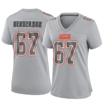 ＃67 Women's LaDarius Henderson Gray Game Cleveland Browns Atmosphere Fashion Jersey