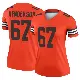 ＃67 Women's LaDarius Henderson Orange Legend Cleveland Browns Inverted Jersey