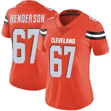 ＃67 Women's LaDarius Henderson Orange Limited Cleveland Browns Alternate Vapor Untouchable Jersey