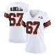 ＃67 Women's LaDarius Henderson White Game Cleveland Browns 1946 Collection Alternate Jersey