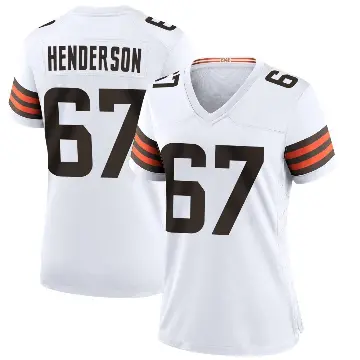 ＃67 Women's LaDarius Henderson White Game Cleveland Browns Jersey