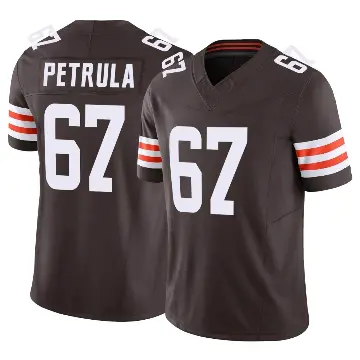 ＃67 Youth Ben Petrula Brown Limited Cleveland Browns Vapor F.U.S.E. Jersey