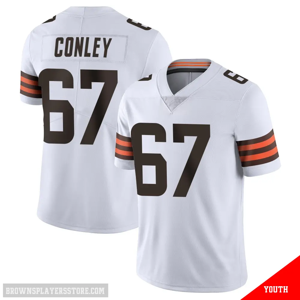 ＃67 Youth Jack Conley White Limited Cleveland Browns Vapor Untouchable Jersey