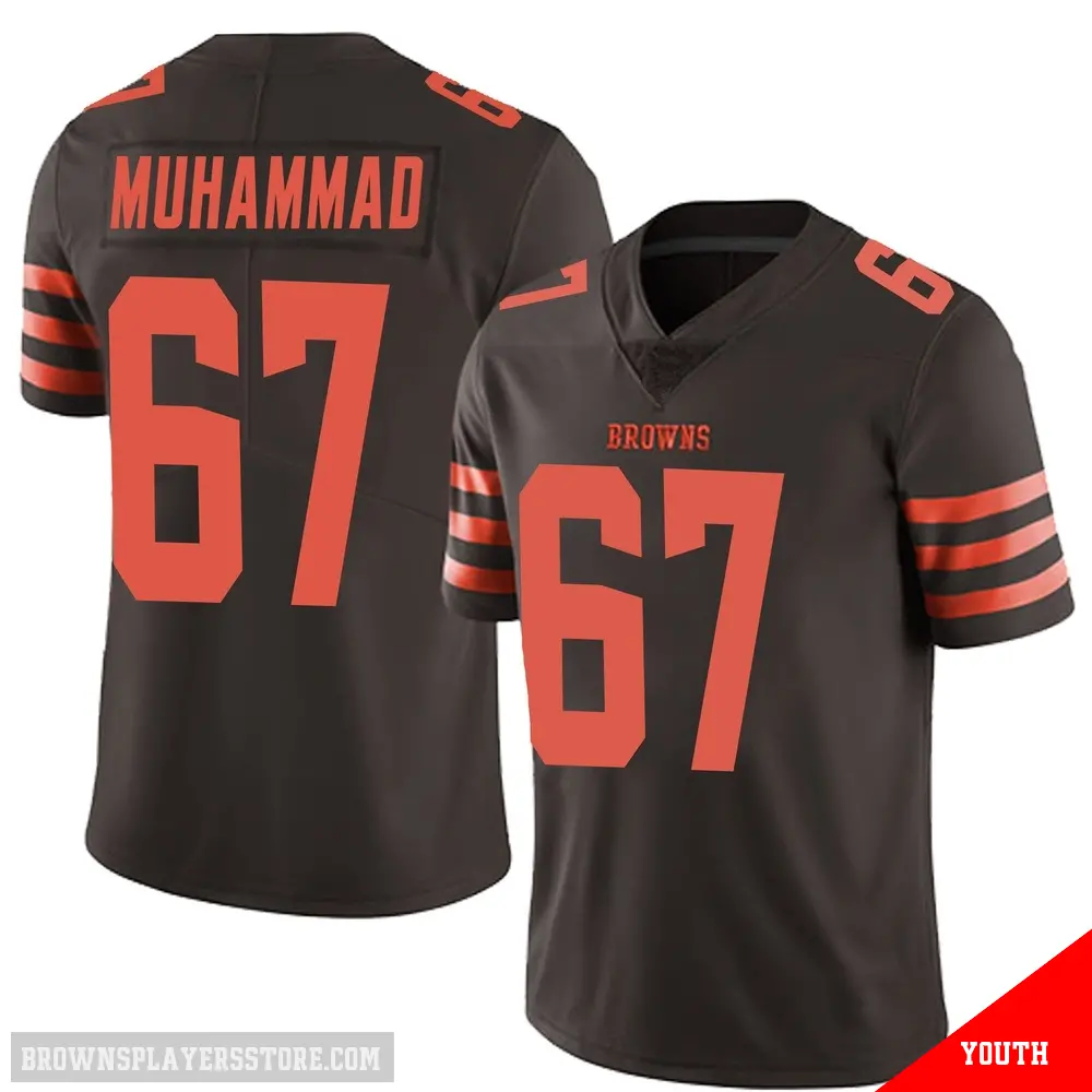 ＃67 Youth Jamil Muhammad Brown Limited Cleveland Browns Color Rush Jersey