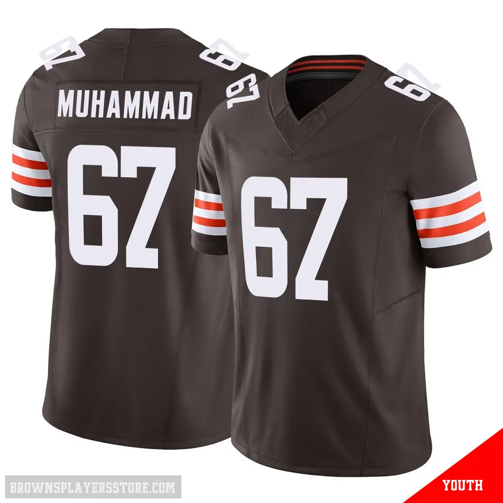 ＃67 Youth Jamil Muhammad Brown Limited Cleveland Browns Vapor F.U.S.E. Jersey