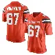 ＃67 Youth Jamil Muhammad Orange Game Cleveland Browns Alternate Jersey