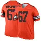 ＃67 Youth Jamil Muhammad Orange Legend Cleveland Browns Inverted Jersey