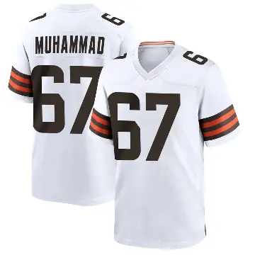＃67 Youth Jamil Muhammad White Game Cleveland Browns Jersey