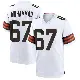 ＃67 Youth Jamil Muhammad White Game Cleveland Browns Jersey