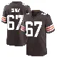 ＃67 Youth Javion Cohen Brown Game Cleveland Browns Team Color Jersey