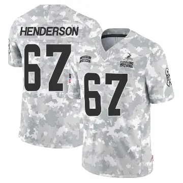 ＃67 Youth LaDarius Henderson Arctic Camo Limited Cleveland Browns 2024 Salute to Service Jersey